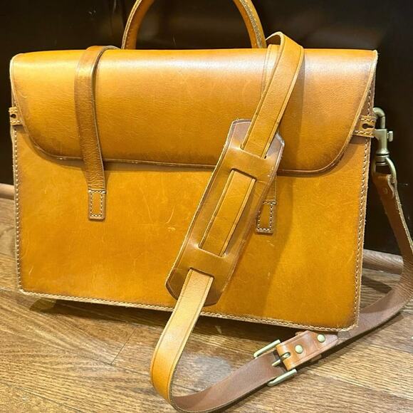 Fossil Limited Edition Vintage Archive Music Briefcase- numbered RARE Cognac - Picture 13 of 16
